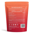 Back of the Nura Pure Berberine pouch showing 500mg Berberine HCl 98% (Berberis aristata) per one-capsule serving, 300 servings