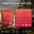 Nura Berberine ingredient panel: one capsule provides 500mg Berberine HCl 98% from Berberis aristata, 300 servings per pouch
