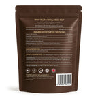Back of the Nura Wormwood, Black Walnut & Clove Capsules pouch showing ingredients and per-capsule quantities: 200mg sweet wormwood, 200mg black walnut, 100mg clove